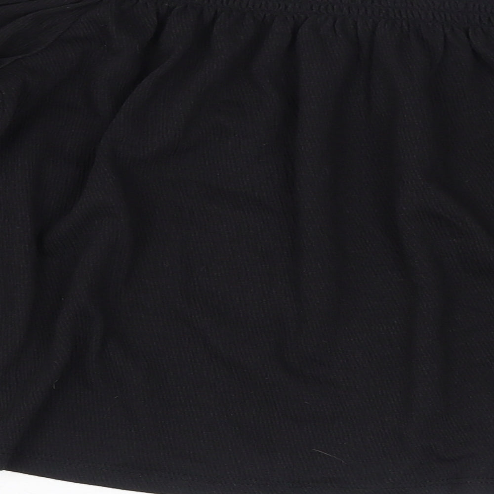 Divided by H&M Womens Black Polyester Cropped T-Shirt Size S Off the Shoulder