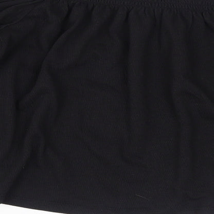 Divided by H&M Womens Black Polyester Cropped T-Shirt Size S Off the Shoulder