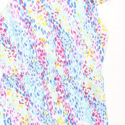 Quiz Womens Multicoloured Geometric Polyester Maxi Size 14 V-Neck Pullover