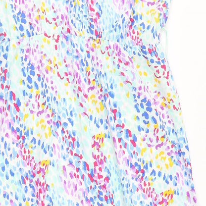 Quiz Womens Multicoloured Geometric Polyester Maxi Size 14 V-Neck Pullover