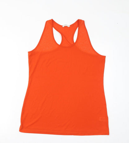 NEXT Womens Orange Polyester Basic Tank Size 16 Scoop Neck