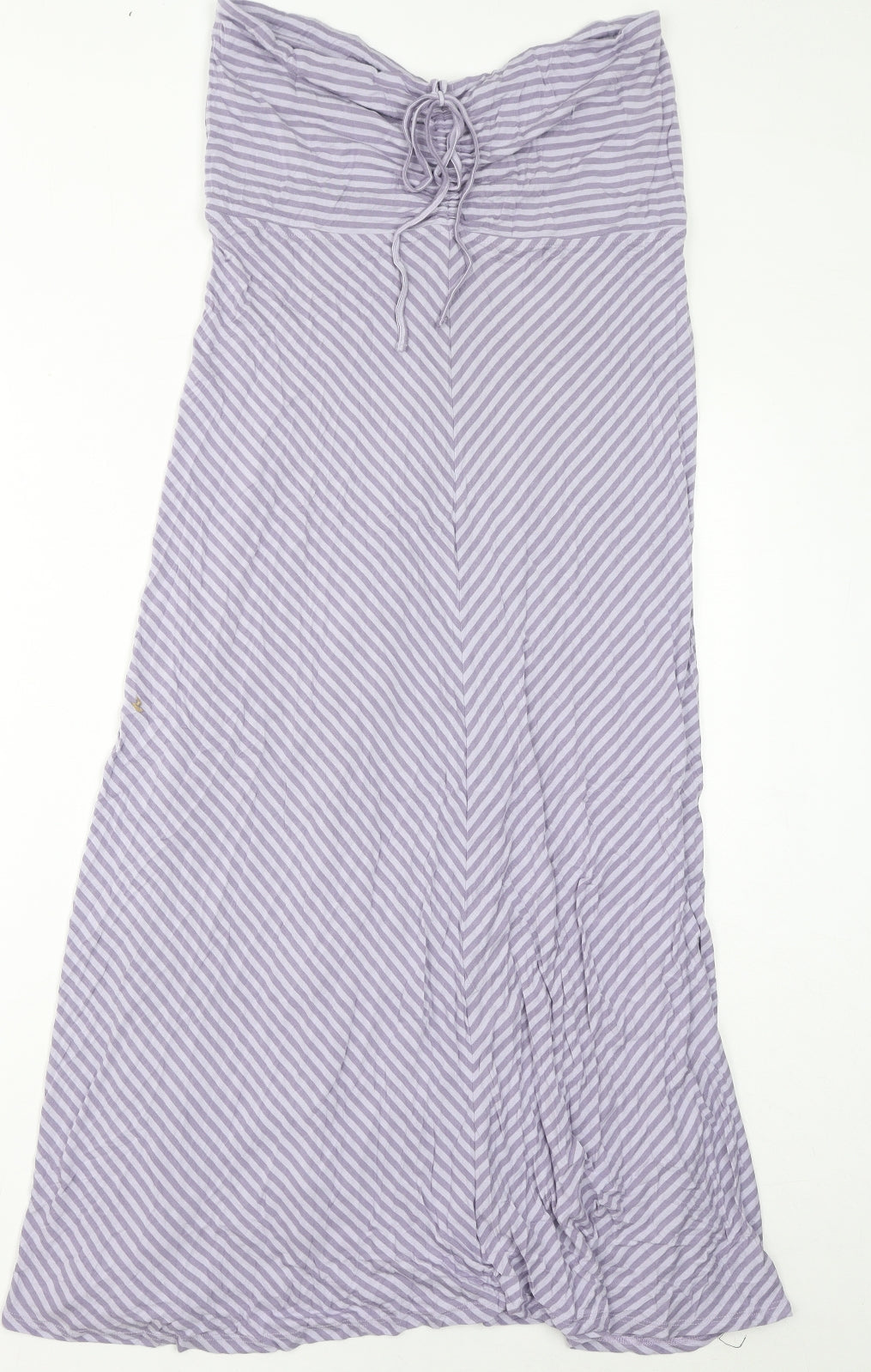 California Womens Purple Striped Viscose Maxi Size L Off the Shoulder Pullover