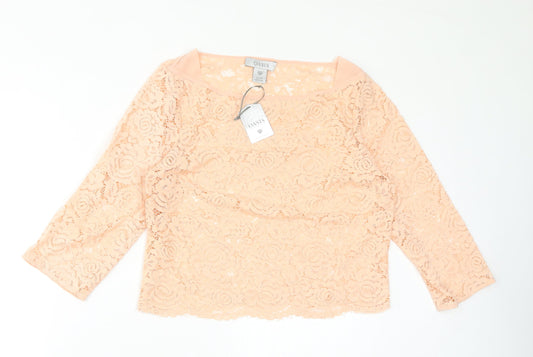 Womens UK Size 14 Oasis Pink Basic T-Shirt