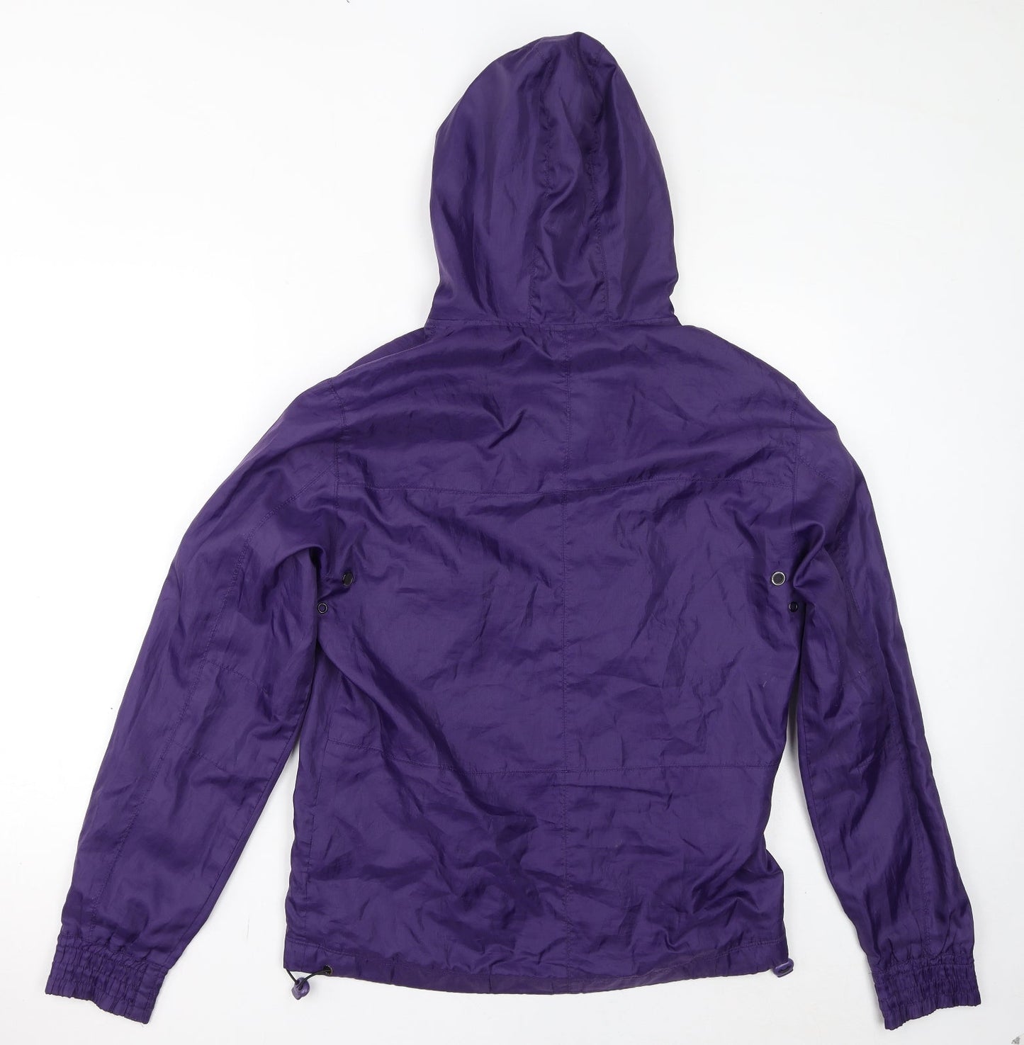 Womens UK Size M Bershka Purple Rain Coat