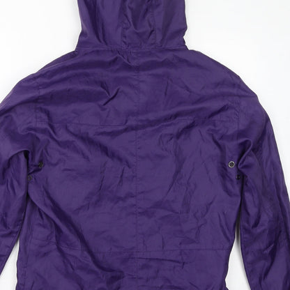 Womens UK Size M Bershka Purple Rain Coat