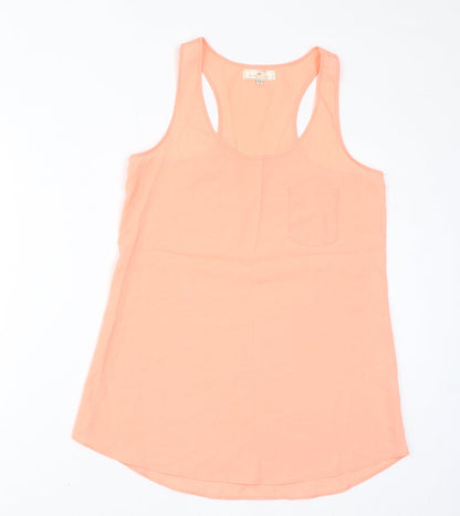 Womens UK Size 10 River Island Orange Basic Tank