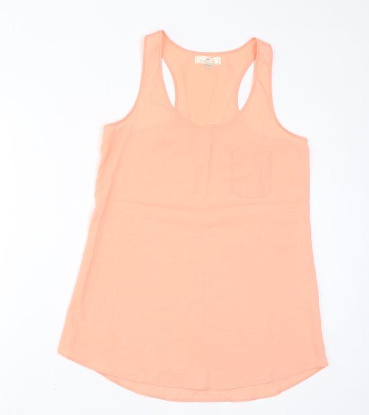 Womens UK Size 10 River Island Orange Basic Tank