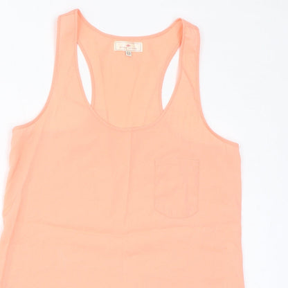 Womens UK Size 10 River Island Orange Basic Tank