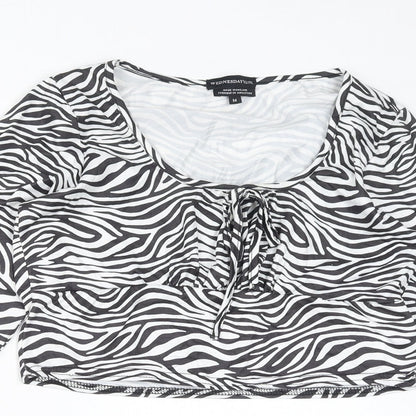 Womens UK Size M Wednesday's Girl White Basic T-Shirt