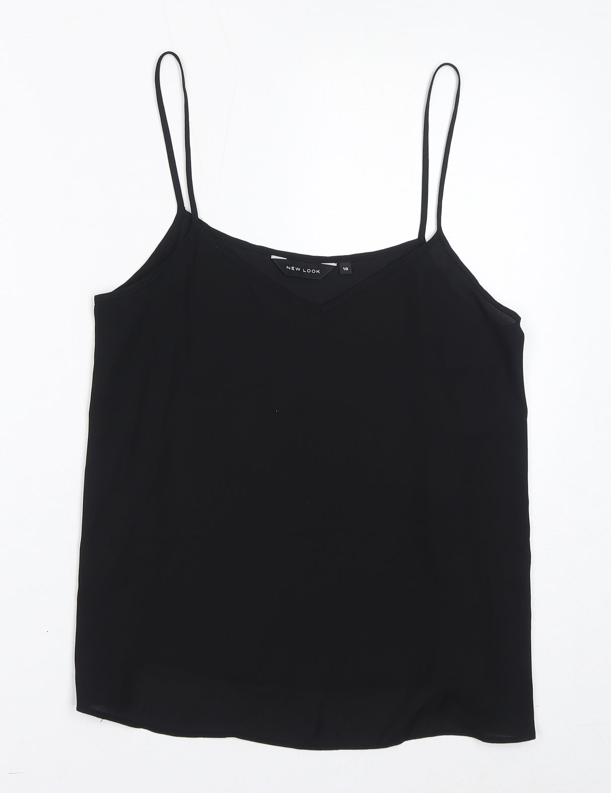 Womens UK Size 10 New Look Black Basic Tank