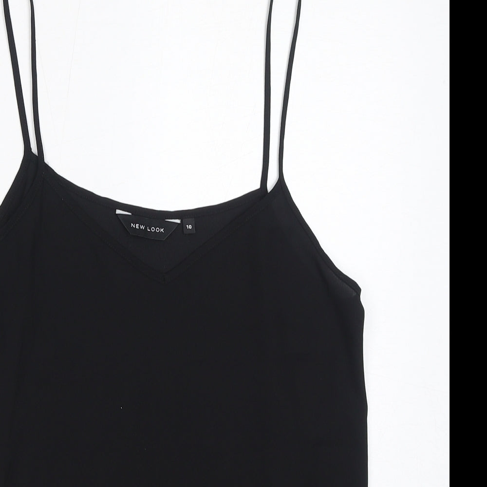 Womens UK Size 10 New Look Black Basic Tank