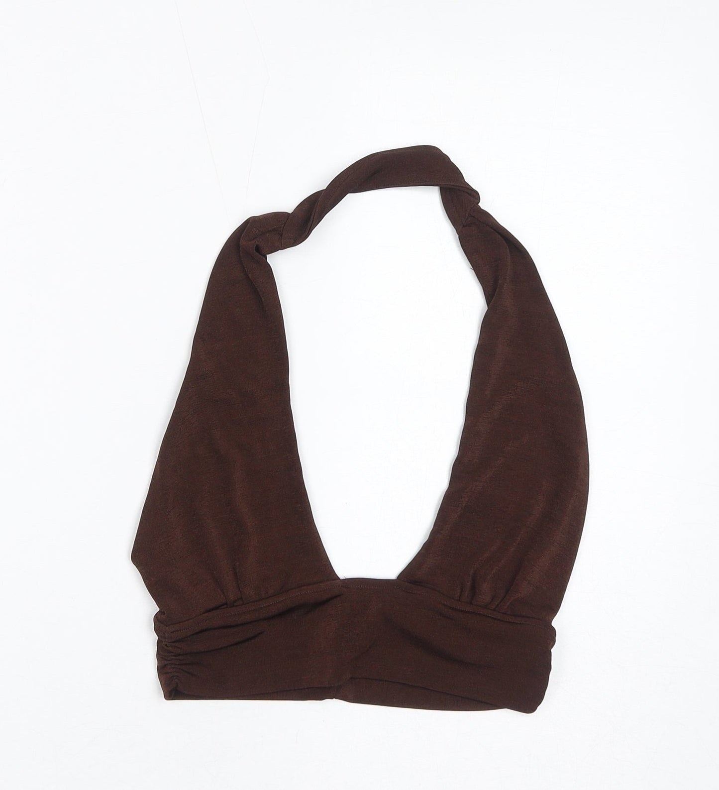 Divided by H&M Womens Brown Polyester Cropped Tank Size XS V-Neck