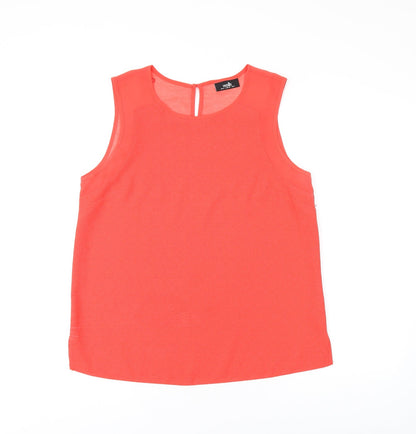 Womens UK Size 12 Wallis Red Basic T-Shirt