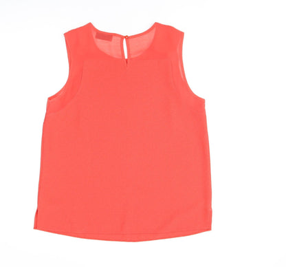Womens UK Size 12 Wallis Red Basic T-Shirt