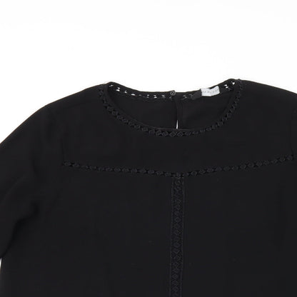 Womens UK Size 12 New Look Black Basic T-Shirt