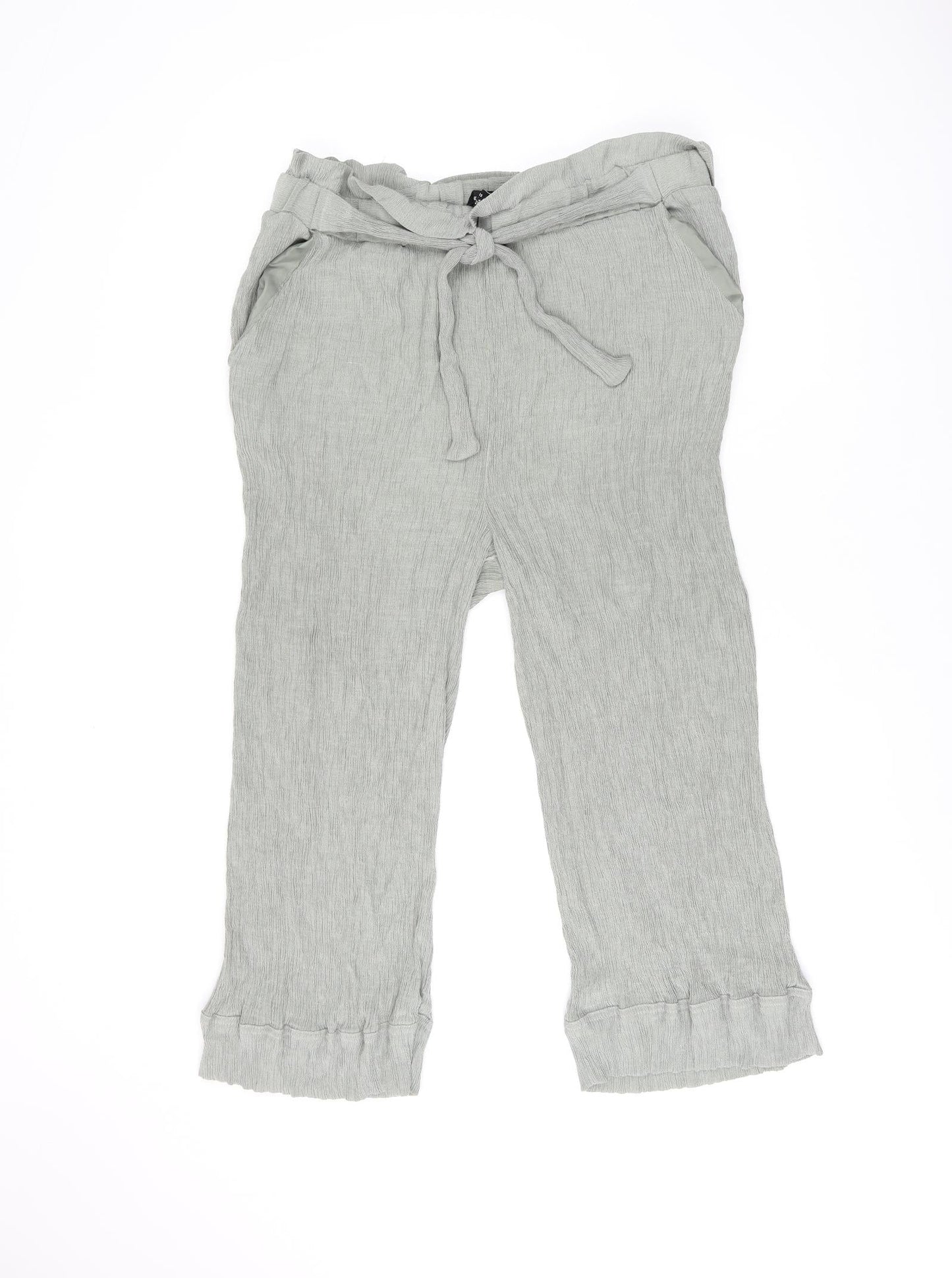 New Look Womens Green Viscose Trousers Size 18 L21 in Regular