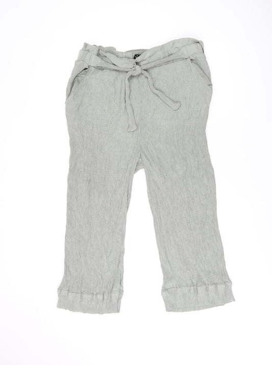 New Look Womens Green Viscose Trousers Size 18 L21 in Regular