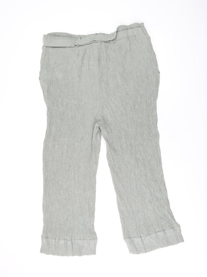 New Look Womens Green Viscose Trousers Size 18 L21 in Regular