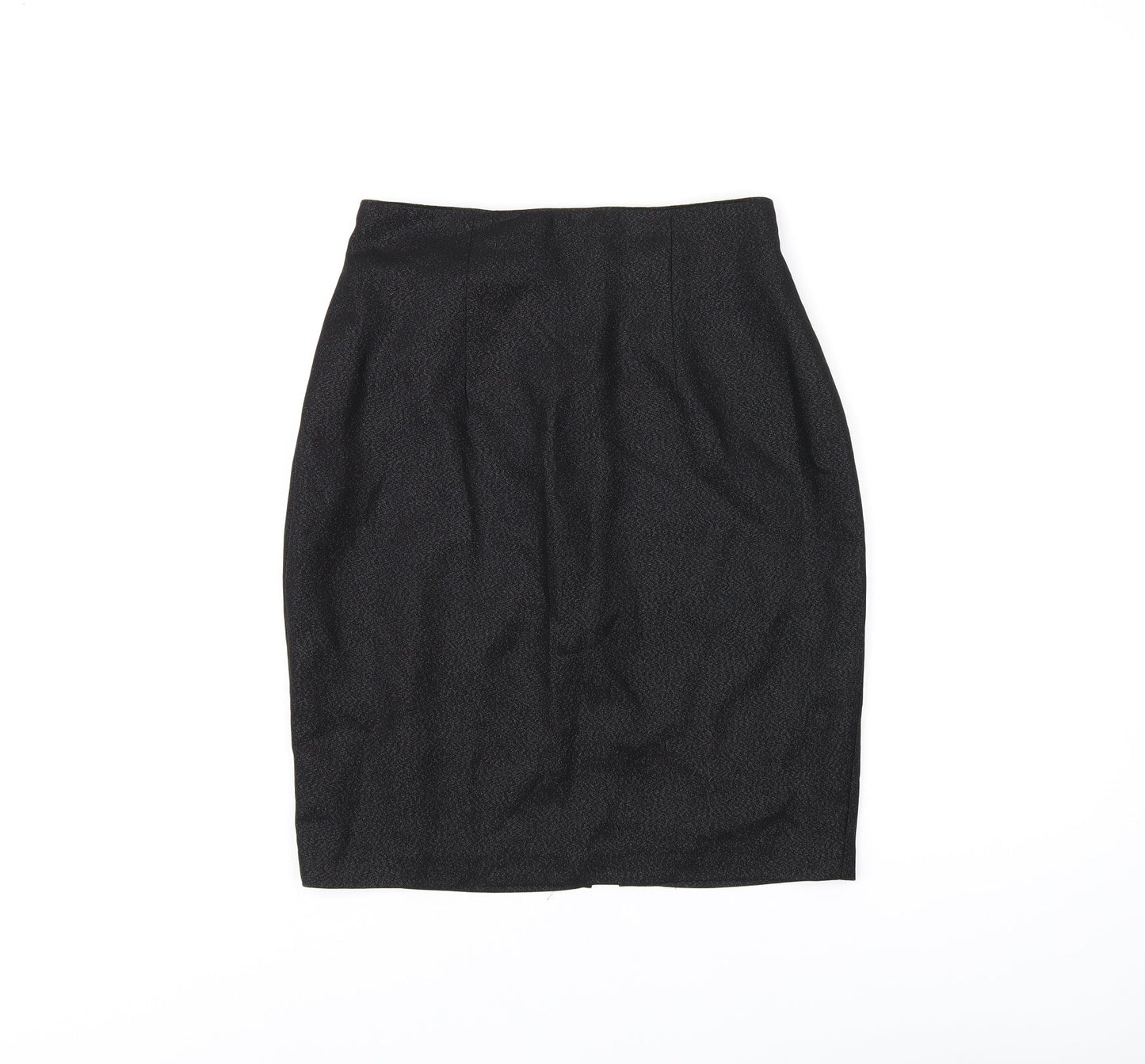 Avi Tenzer Womens Black Polyester Straight & Pencil Skirt Size 6 Zip