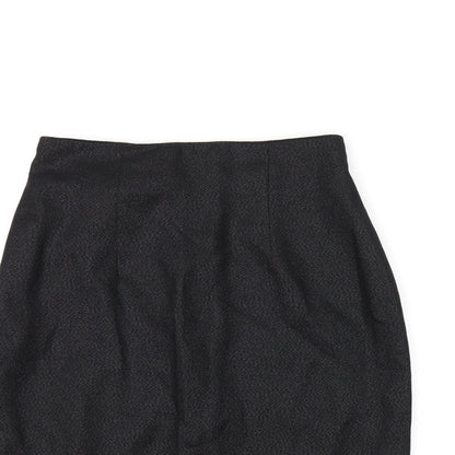 Avi Tenzer Womens Black Polyester Straight & Pencil Skirt Size 6 Zip