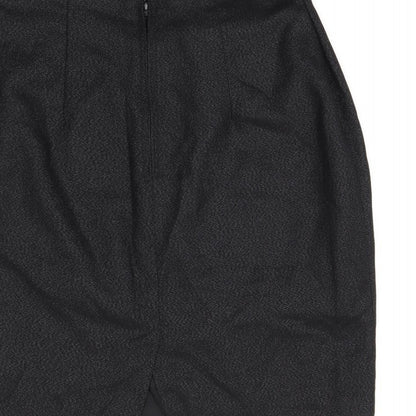 Avi Tenzer Womens Black Polyester Straight & Pencil Skirt Size 6 Zip