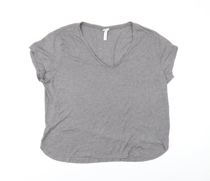 Womens UK Size XL H&M Grey Basic T-Shirt