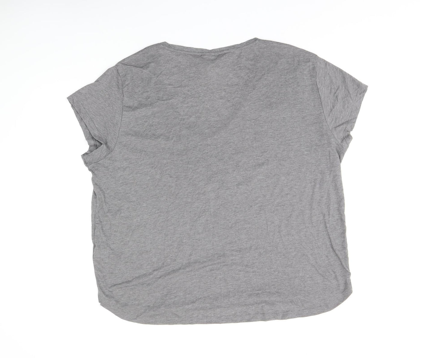 Womens UK Size XL H&M Grey Basic T-Shirt