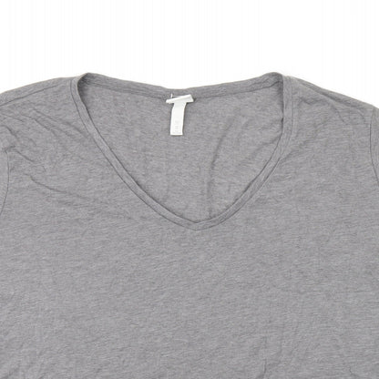 Womens UK Size XL H&M Grey Basic T-Shirt