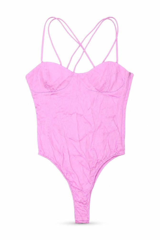 Womens UK Size XS Zara One-Piece Purple Bodysuit