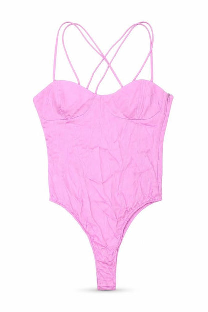 Womens UK Size XS Zara One-Piece Purple Bodysuit