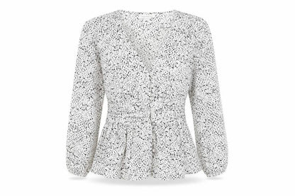 Womens UK Size 8 Topshop White Basic Button-Up
