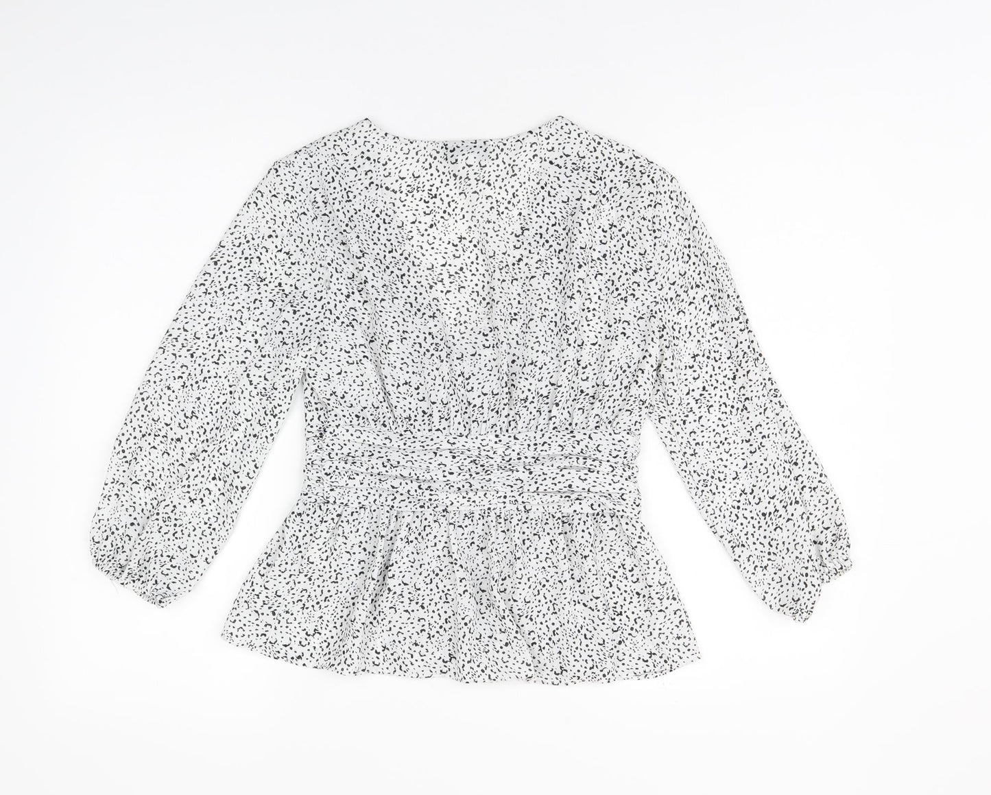 Womens UK Size 8 Topshop White Basic Button-Up