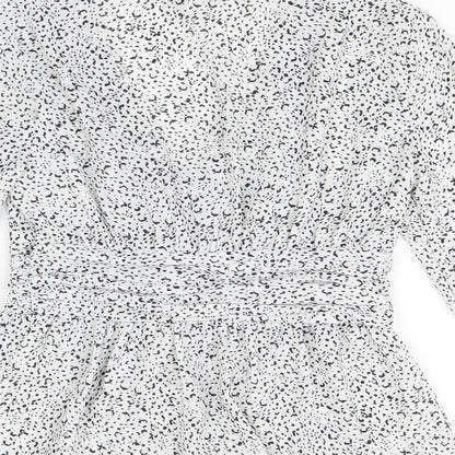 Womens UK Size 8 Topshop White Basic Button-Up