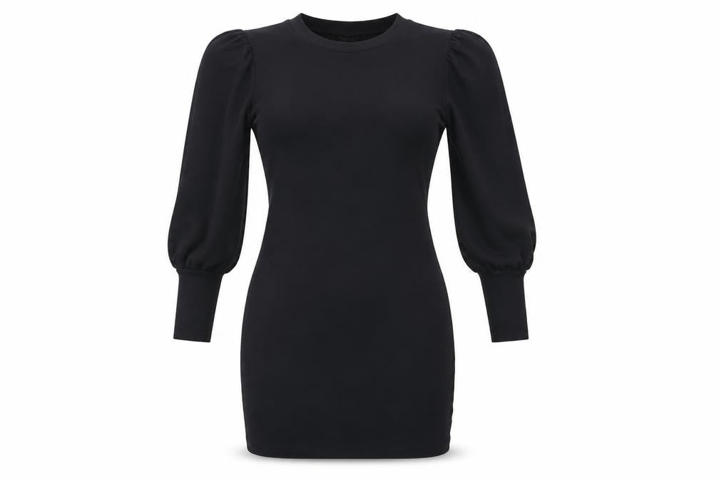 ASOS Womens Black Polyester Bodycon Size 8 Round Neck Pullover