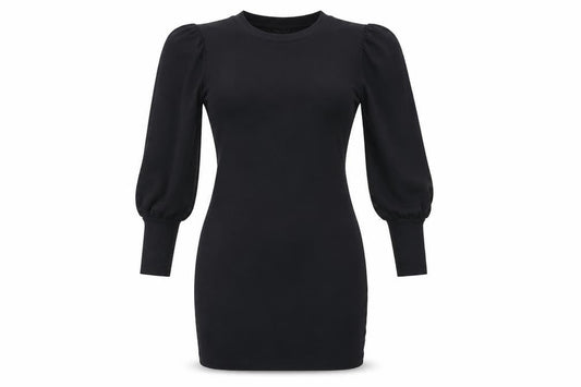 ASOS Womens Black Polyester Bodycon Size 8 Round Neck Pullover