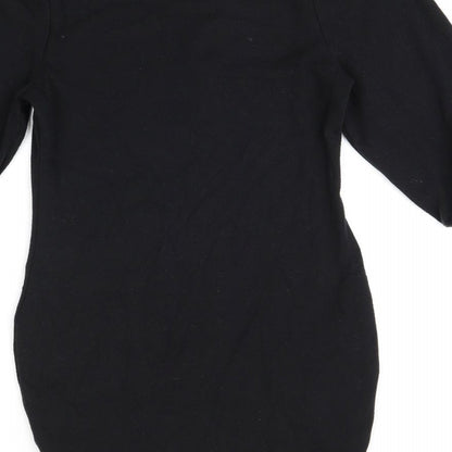 ASOS Womens Black Polyester Bodycon Size 8 Round Neck Pullover