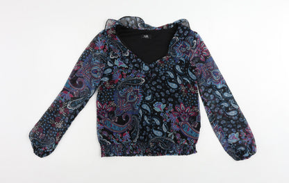 Womens UK Size 8 Wallis Black Basic Blouse