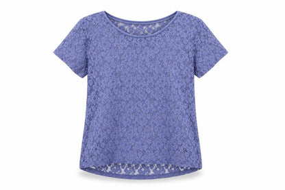 Womens UK Size M H&M Blue Basic T-Shirt