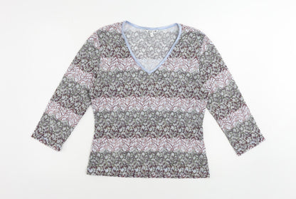 Womens UK Size 14 M&Co Multicoloured Basic Blouse