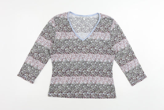 Womens UK Size 14 M&Co Multicoloured Basic Blouse