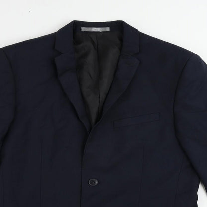 Mens UK Size 38 Red Herring Regular Blue Suit Jacket