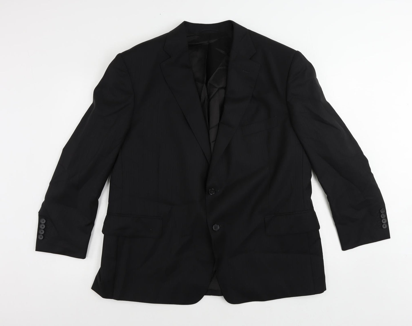 Mens UK Size 44 Frank Rostron Regular Black Suit Jacket