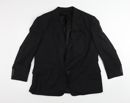 Mens UK Size 44 Frank Rostron Regular Black Suit Jacket