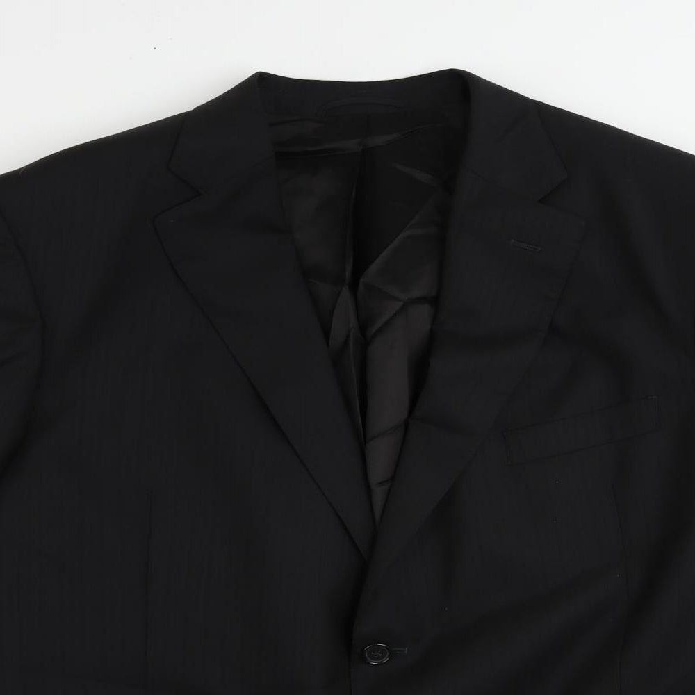 Mens UK Size 44 Frank Rostron Regular Black Suit Jacket