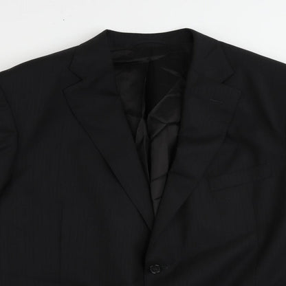 Mens UK Size 44 Frank Rostron Regular Black Suit Jacket