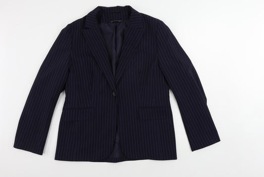Womens UK Size 16 Essentials Blue Jacket