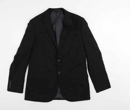 Mens UK Size 40 Marks and Spencer Regular Black Suit Tuxedo