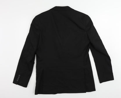 Mens UK Size 40 Marks and Spencer Regular Black Suit Tuxedo
