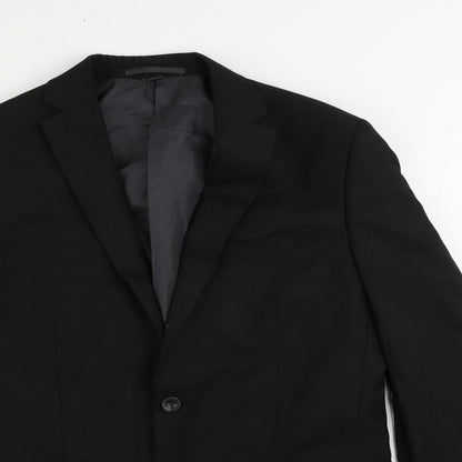 Mens UK Size 40 Marks and Spencer Regular Black Suit Tuxedo