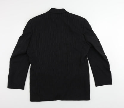 Mens UK Size 40 River Island Regular Black Suit Jacket